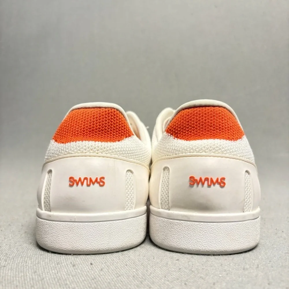 SWIMS Breeze Tennis Knit in White and‎ Orange Size 8 Men's